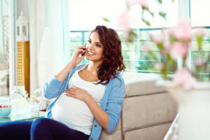 Pregnant Woman on the Phone